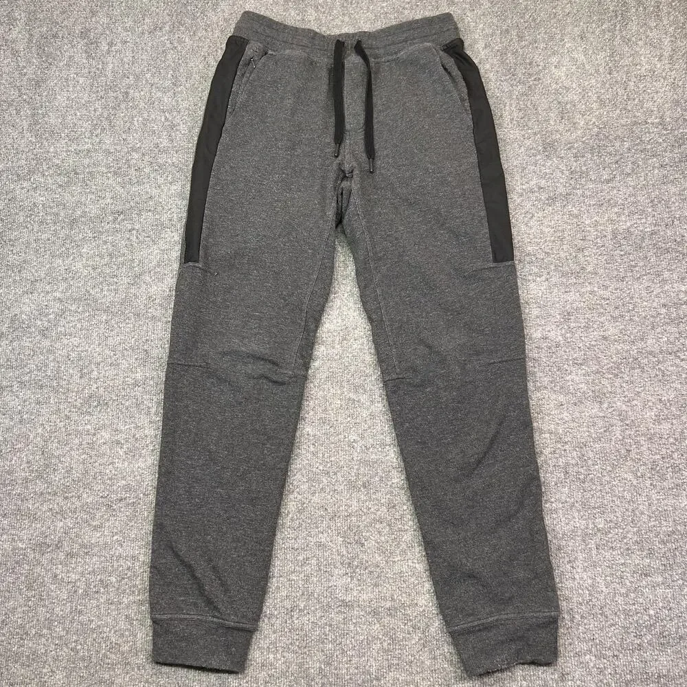 Lululemon Jogger Pants Mens M Gray French Terry Elastic Waist Pockets Athletic